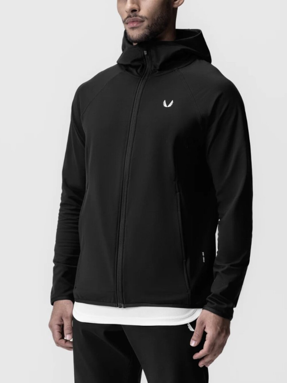 ASRV Performance Fleece Full Zip Hoodie Jacket Black Training Athletic Sz Small